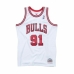 Baskettröja Mitchell & Ness Chicago Bulls 91 - Dennis Rodman Vit