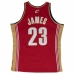 Krepšinio marškinėliai Mitchell & Ness Lebron James Cleveland Cavaliers Raudona
