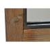 Specchio da parete DKD Home Decor Nero Metallo Marrone Betulla Finestra (60 x 3 x 160 cm)