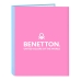 Reliure à anneaux Benetton Spring Rose Bleu ciel A4 26.5 x 33 x 4 cm