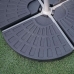 Bază pentru Umbrelă de Soare Crna Polietilen 48 x 48 x 7,5 cm