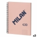 Блокнот Milan 430 Розовый A4 80 Листья (3 штук)