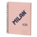 Тефтер Milan 430 Розов A4 80 Листи (3 броя)