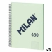 Тефтер Milan 430 Зелен A4 80 Листи (3 броя)