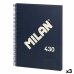 Notebook Milan 430 Blue A4 80 Sheets (3 Units)