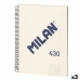 Bilježnica Milan 430 Bež A4 80 Listovi (3 kom.)