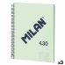 Beležnica Milan 430 Zelena A4 80 Listi (3 kosov)