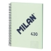 Caderno Milan 430 Verde A4 80 Folhas (3 Unidades)