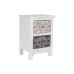 Noční stolek DKD Home Decor Bílý Květinový Dřevo (48 x 36 x 67 cm)