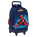 Skolas mugursoma ar riteņiem Spider-Man Neon Tumši Zils 33 X 45 X 22 cm
