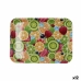 Breakfast tray Quid Habitat Multicolour Plastic 32 x 23 x 1,7 cm With handles Fruits (12 Units)