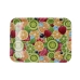 Bandeja de pequeno-almoço Quid Habitat Multicolor Plástico 32 x 23 x 1,7 cm Com pegas Frutas (12 Unidades)