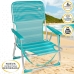 Fotel plażowy Aktive Turkusowy 44 x 72 x 35 cm Aluminium Składany (4 Sztuk)