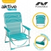 Пляжный стул Aktive бирюзовый 44 x 72 x 35 cm Алюминий Складной (4 штук)