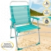 Chaise de Plage Aktive Turquoise 48 x 88 x 50 cm Aluminium Pliable (4 Unités)