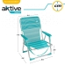 Strand szék Aktive Türkizkék 44 x 72 x 35 cm Alumínium Összecsukható (4 egység)
