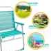 Пляжный стул Aktive бирюзовый 48 x 88 x 50 cm Алюминий Складной (4 штук)