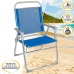 Plážová stolička Aktive Gomera Modrá 48 x 88 x 50 cm Aluminium Skladateľný (4 kusov)