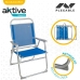 Strand szék Aktive Gomera Kék 48 x 88 x 50 cm Alumínium Összecsukható (4 egység)