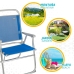 Paplūdimio kėdė Aktive Gomera Mėlyna 48 x 88 x 50 cm Aliuminis Sulankstomas (4 vnt.)