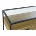 Sivupöytä DKD Home Decor 8424001831234 Musta Monivärinen Vaaleanruskea Metalli Kristalli Kuusi 120 x 40 x 76 cm