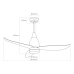 Ventilador de Teto com Luz EDM 33815 Kattegat Preto 15 W 18 W 2190 Lm