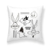 Kissenbezug Looney Tunes Looney B&w B Weiß 45 x 45 cm