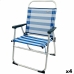 Καρέκλα στην παραλία Aktive Μπλε Λευκό 48 x 88 x 50 cm Αλουμίνιο Εύκαμπτο (4 Μονάδες)