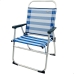 Strand szék Aktive Kék Fehér 48 x 88 x 50 cm Alumínium Összecsukható (4 egység)