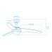 Ventilador de Teto com Luz EDM 33803 Egeo Branco 60 W