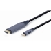 Adapter HDMI naar DVI GEMBIRD CC-USB3C-HDMI-01-6 Zwart/Gris 1,8 m