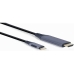 Adapter HDMI naar DVI GEMBIRD CC-USB3C-HDMI-01-6 Zwart/Gris 1,8 m