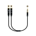 Kabel Audio Jack (3,5 mm) Splitter NANOCABLE 10.24.120 Wit Zwart