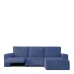 Housse pour chaise longue accoudoir court droit Eysa JAZ Bleu 120 x 120 x 360 cm