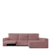 Κάλυμμα για καναπέ με σκαμπό δεξιό μεγάλο μπράτσο Eysa JAZ Ροζ 180 x 120 x 360 cm