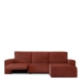 Right short arm chaise longue cover Eysa JAZ Dark Red 120 x 120 x 360 cm