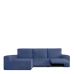 Κάλυμμα για καναπέ με σκαμπό αριστερό μεγάλο μπράτσο Eysa JAZ Μπλε 180 x 120 x 360 cm