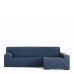 Κάλυμμα για καναπέ με σκαμπό δεξιό μεγάλο μπράτσο Eysa TROYA Μπλε 170 x 110 x 310 cm