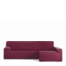 Κάλυμμα για καναπέ με σκαμπό δεξιό μεγάλο μπράτσο Eysa BRONX Βουργουνδίας 170 x 110 x 310 cm
