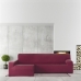 Κάλυμμα για καναπέ με σκαμπό αριστερό μεγάλο μπράτσο Eysa BRONX Βουργουνδίας 170 x 110 x 310 cm