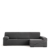 Κάλυμμα για καναπέ με σκαμπό δεξιό μεγάλο μπράτσο Eysa JAZ Σκούρο γκρίζο 180 x 120 x 360 cm