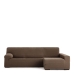 Κάλυμμα για καναπέ με σκαμπό δεξιό μεγάλο μπράτσο Eysa JAZ Καφέ 180 x 120 x 360 cm