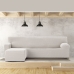 Κάλυμμα για καναπέ με σκαμπό αριστερό μικρό μπράτσο Eysa JAZ Λευκό 120 x 120 x 360 cm