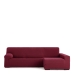 Κάλυμμα για καναπέ με σκαμπό δεξιό μεγάλο μπράτσο Eysa JAZ Βουργουνδίας 180 x 120 x 360 cm