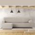 Κάλυμμα για καναπέ με σκαμπό αριστερό μικρό μπράτσο Eysa JAZ Μπεζ 120 x 120 x 360 cm