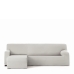 Κάλυμμα για καναπέ με σκαμπό αριστερό μικρό μπράτσο Eysa BRONX Λευκό 110 x 110 x 310 cm