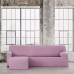 Κάλυμμα για καναπέ με σκαμπό αριστερό μικρό μπράτσο Eysa BRONX Ροζ 110 x 110 x 310 cm