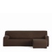 Κάλυμμα για καναπέ με σκαμπό δεξιό μικρό μπράτσο Eysa BRONX Καφέ 110 x 110 x 310 cm
