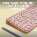 Vezeték nélküli klaviatúra Logitech K380s Rózsaszín Spanyol Qwerty