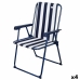 Polstrede Campingstolen Aktive Stripete Hvit Marineblå 43 x 85 x 47 cm (4 enheter)